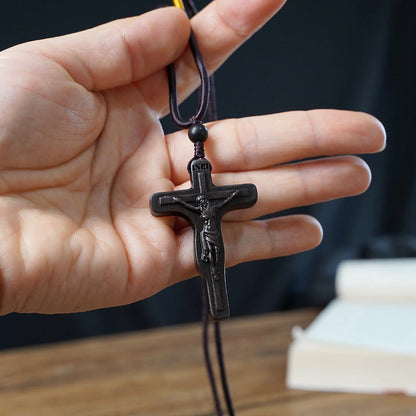 Rynx | Jesus-Cross-Necklace made of Wood