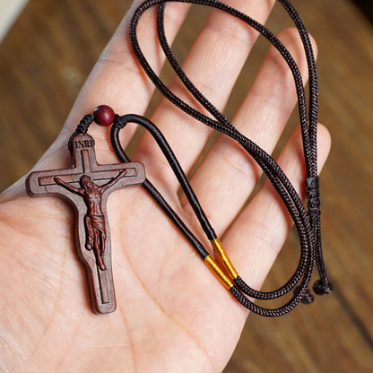 Rynx | Jesus-Cross-Necklace made of Wood