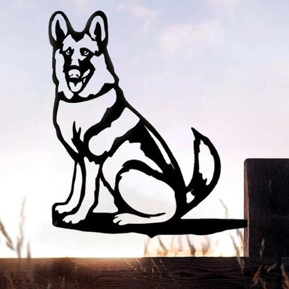 Rynx | Metal Dog Silhouette Puppy Garden Decoration