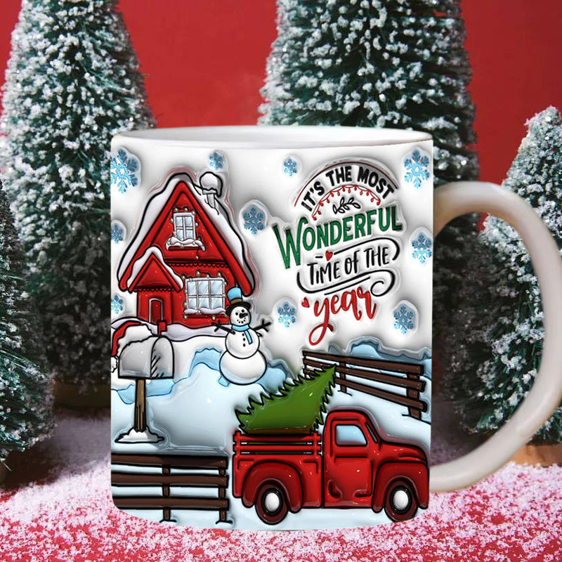Rynx | 3d Christmas Gingerbread Man Ceramic Coffee Mug