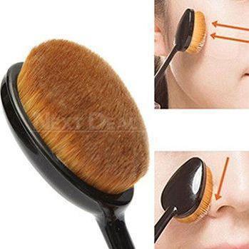 Rynx | 10 Pcs Professional Oval Makeup Brush Set - Designed for Your Curved Face