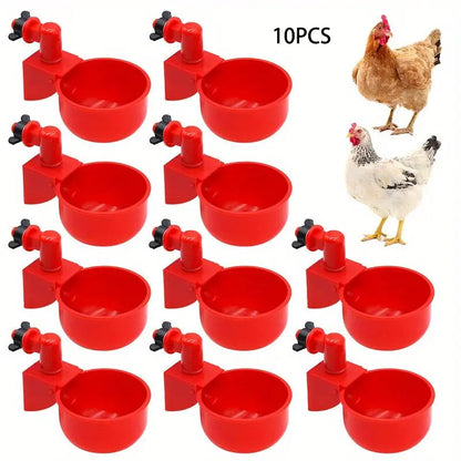 Rynx | 10 Piece Automatic Drinking Cups for Poultry – For Fresh Water Around the Clock