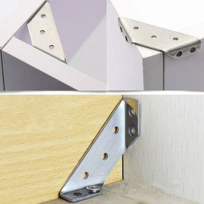 Rynx | 10 Pieces Furniture Corner Connectors made of Stainless Steel – Robust Support Brackets