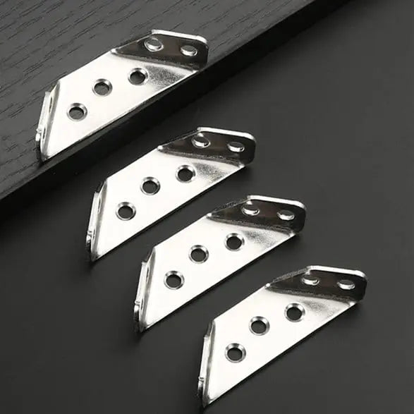 Rynx | 10 Pieces Furniture Corner Connectors made of Stainless Steel – Robust Support Brackets