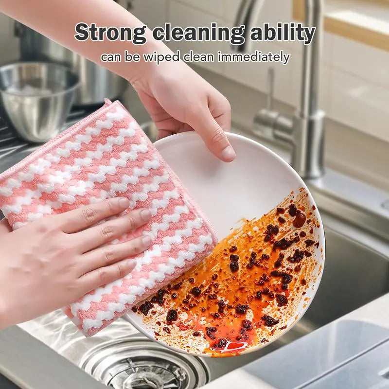 Rynx | 10 pieces reusable microfiber cleaning cloth for kitchen and surfaces