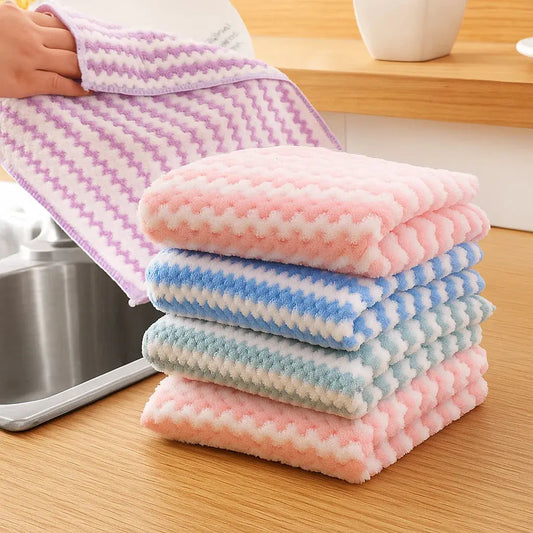 Rynx | 10 pieces reusable microfiber cleaning cloth for kitchen and surfaces