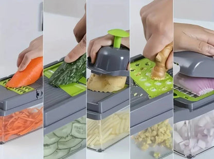 Rynx | Multifunctional Vegetable Slicer Set - 10-Piece Cutting Set For Efficient Cooking