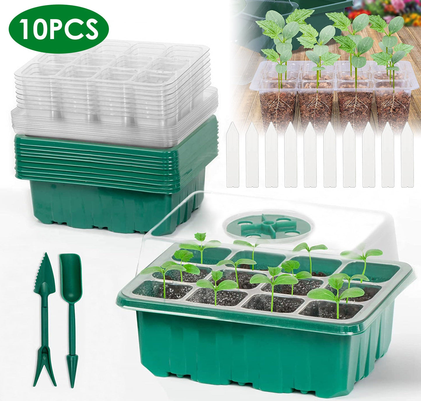 Rynx | 10-piece: Reusable seed starting tray set