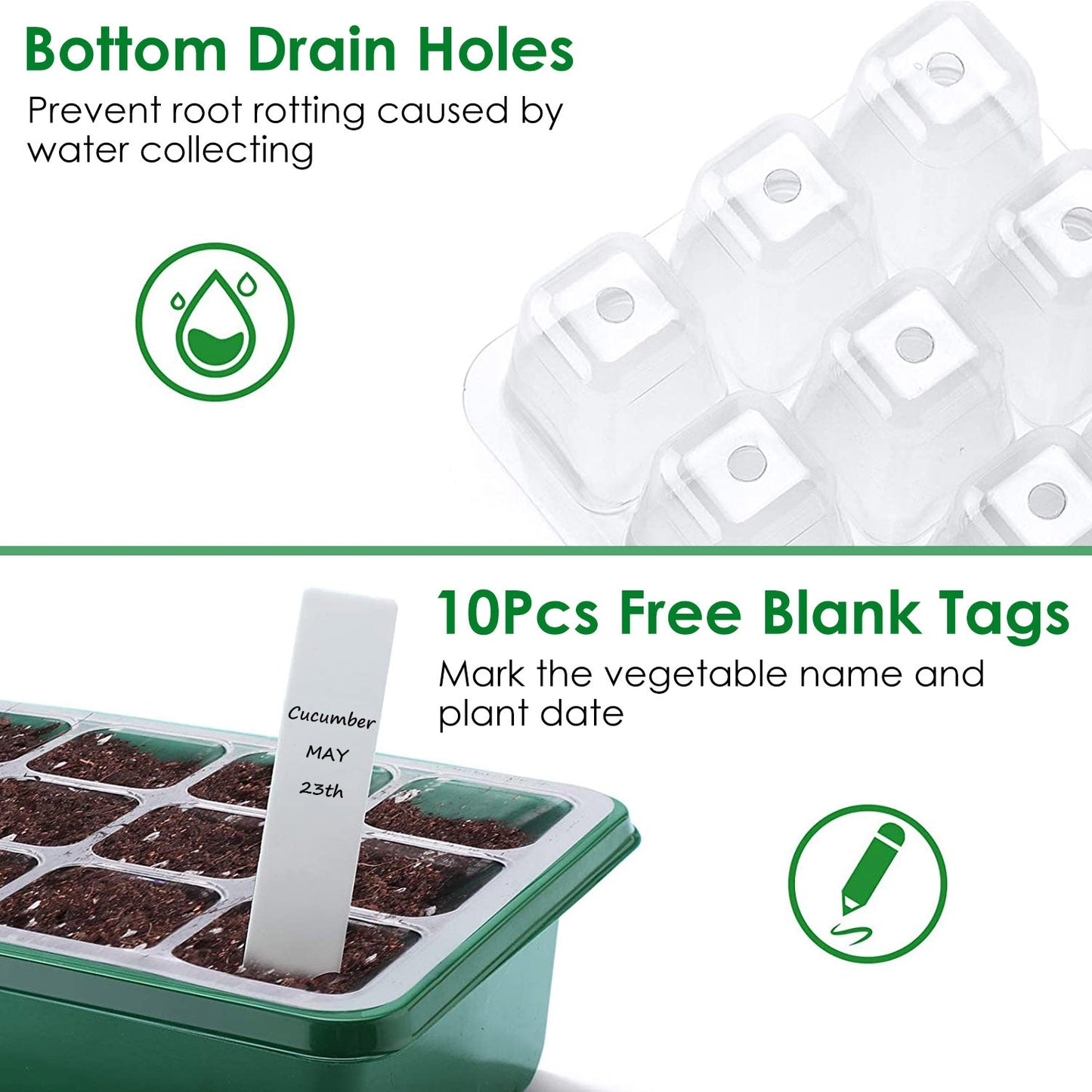 Rynx | 10-piece: Reusable seed starting tray set