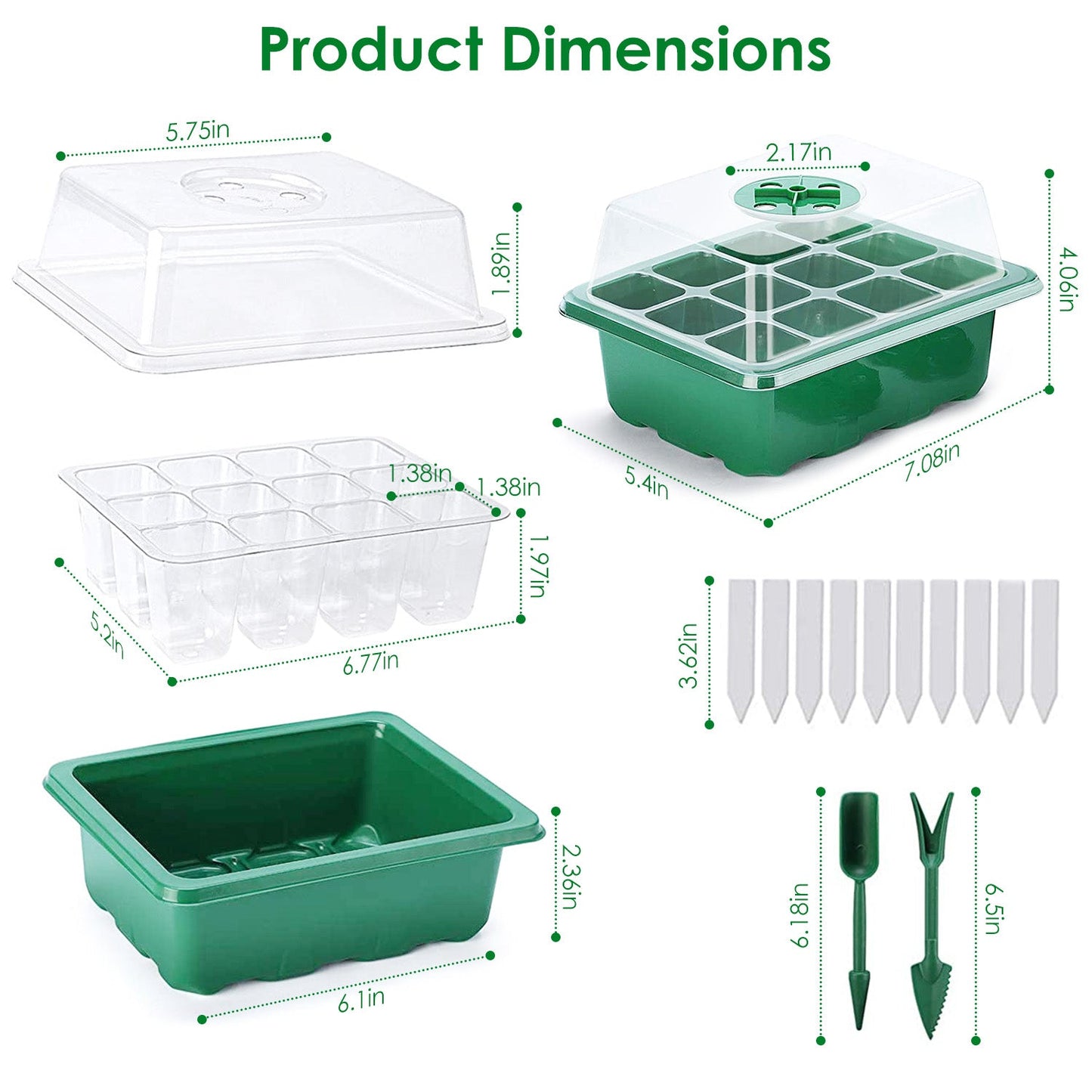 Rynx | 10-piece: Reusable seed starting tray set