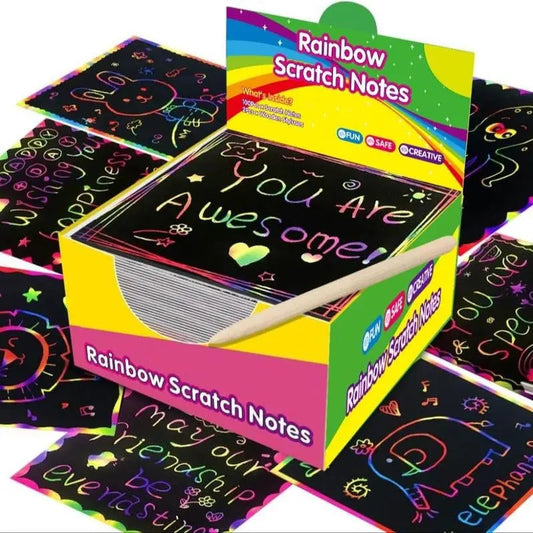 Rynx | 100 pieces scratch art set – Creative DIY fun for kids & adults