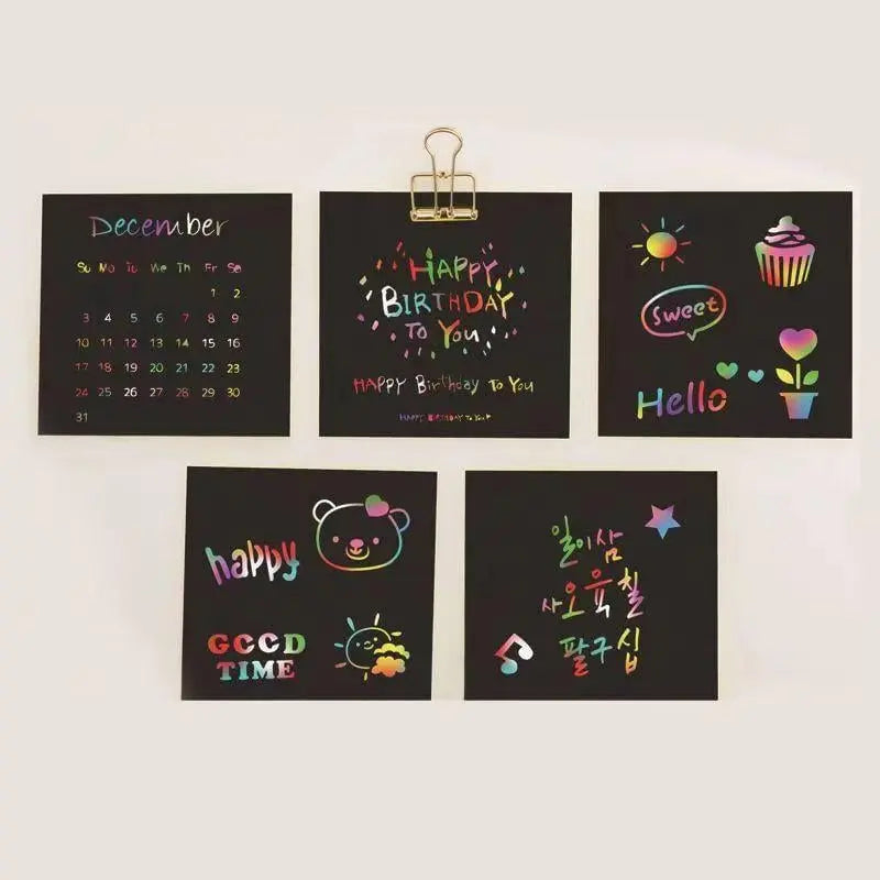Rynx | 100 pieces scratch art set – Creative DIY fun for kids & adults