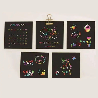 Rynx | 100 pieces scratch art set – Creative DIY fun for kids & adults
