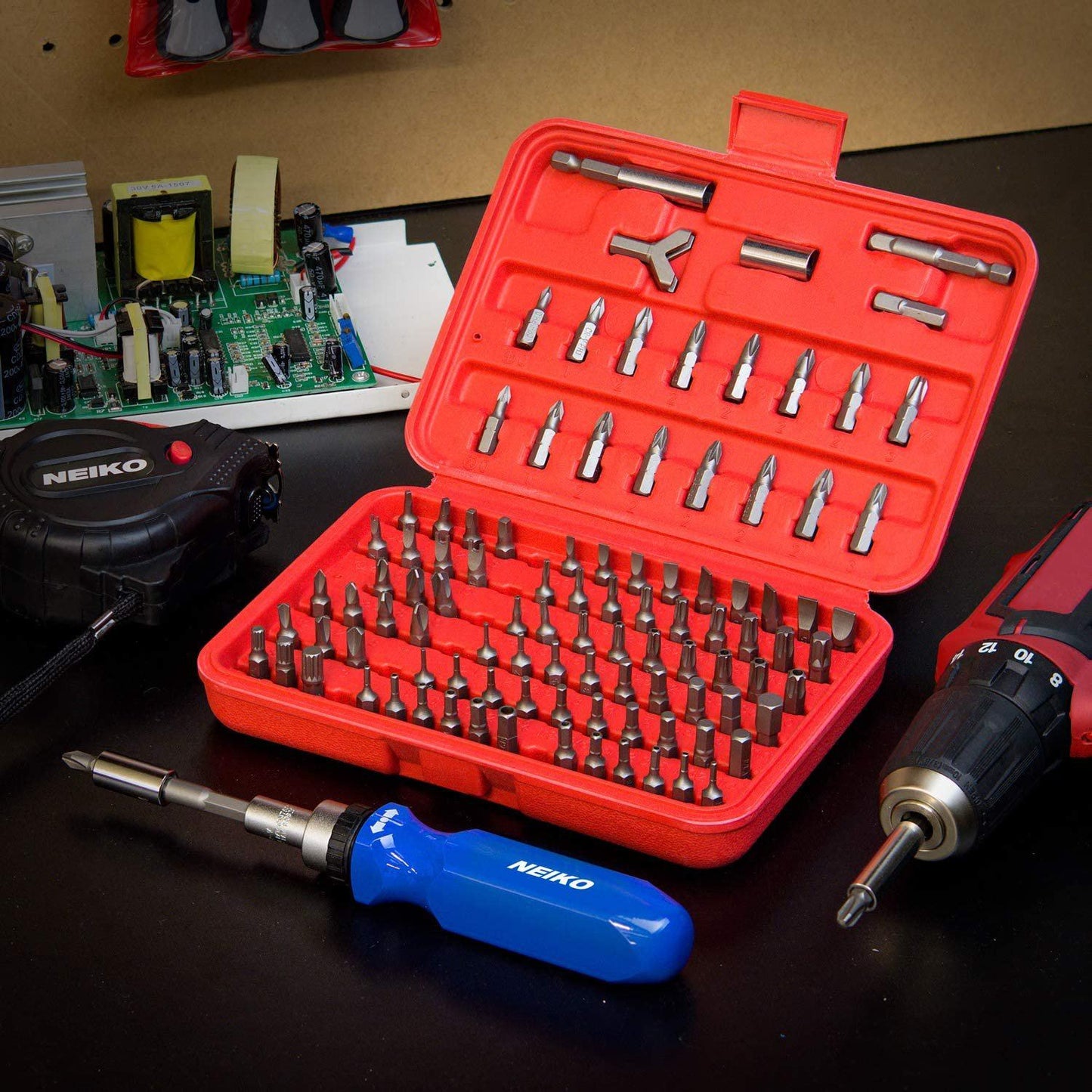 Rynx | 100 pieces: Neiko 10048A Premium Safety Bits Set