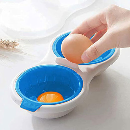 Rynx | Microwave Egg Poacher Food Quality, 2-Cup Portable Egg Cooker