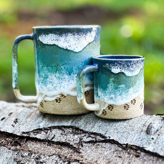 RYNX | Paw Print Ocean Shoreline Mug