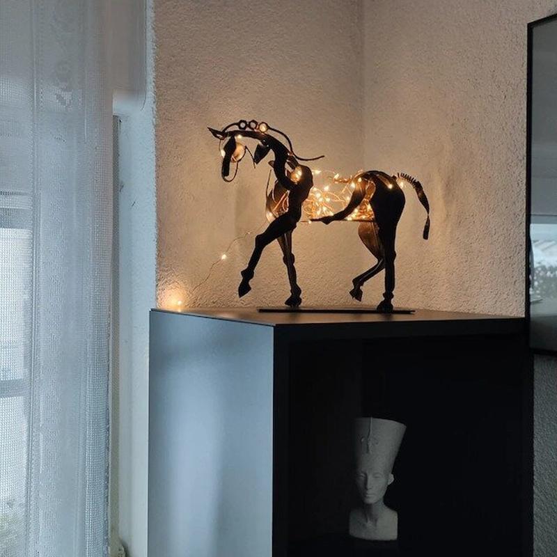 Rynx | Handmade Metal Horse Sculpture "Adonis"