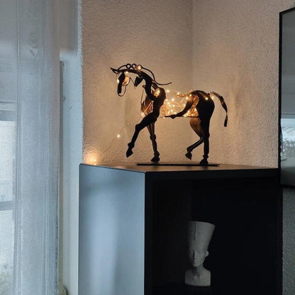Rynx | Handmade Metal Horse Sculpture "Adonis"