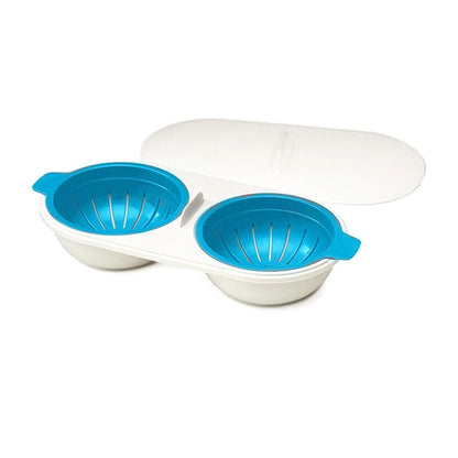 Rynx | Microwave Egg Poacher Food Quality, 2-Cup Portable Egg Cooker