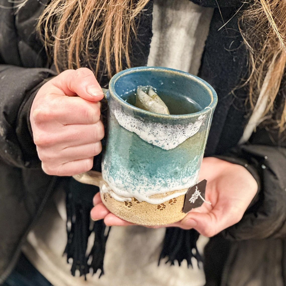 RYNX | Paw Print Ocean Shoreline Mug