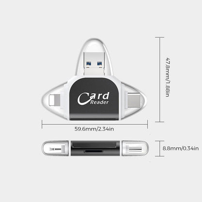 RYNX | Multi-Port 4 in 1 universal SD TF card reader