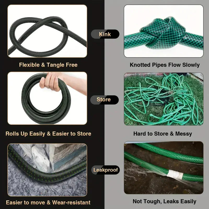 Rynx | Thick adjustable garden hose - Leak-proof design with spray gun