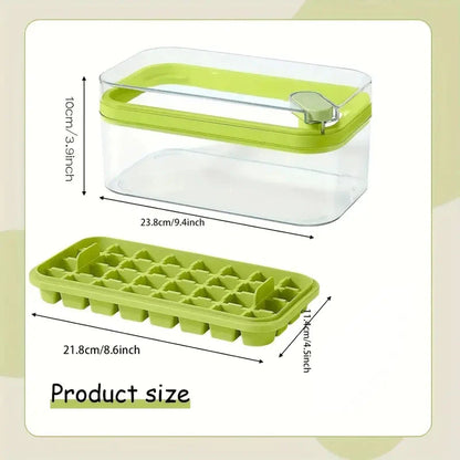 Rynx | 101oz. Ice Cube Tray Set - 64 pcs Silicone Ice Cube Tray with Lid & Box