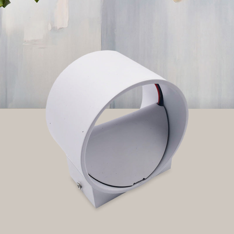 Rynx | Black/White Circle Mini Wall Light Kit Simple LED Metal Wall Light in Multi-Color Light
