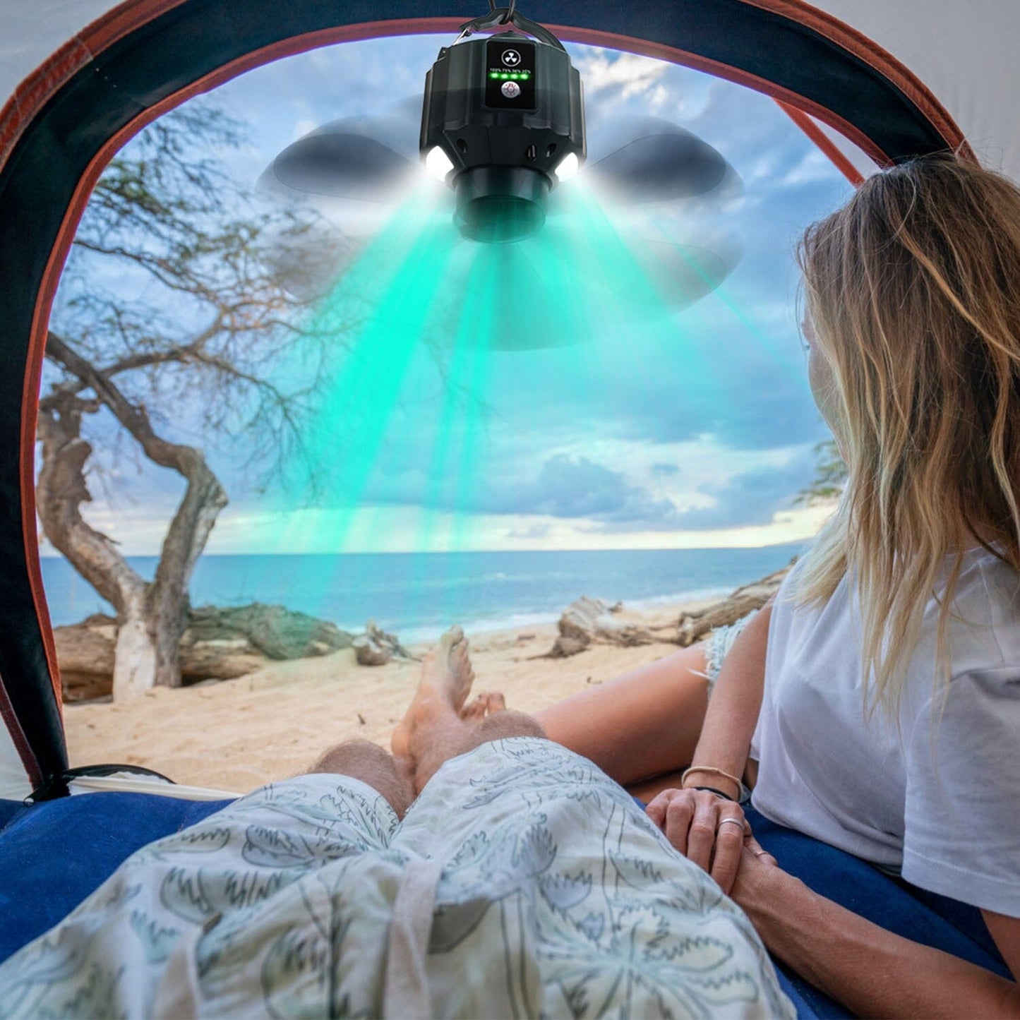 Rynx | 10400mAh USB Battery Powered Hanging Tent Lantern Fan Power Bank