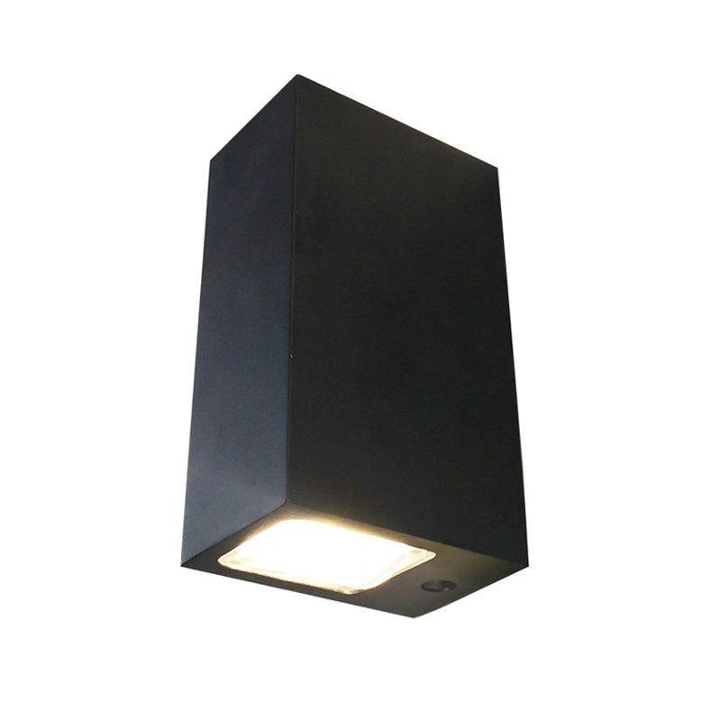 Rynx | Minimalistic LED 2-sided Wall Lamp Black Rectangular Wall Lighting with Metal Shade, Blue/Purple/Yellow Light