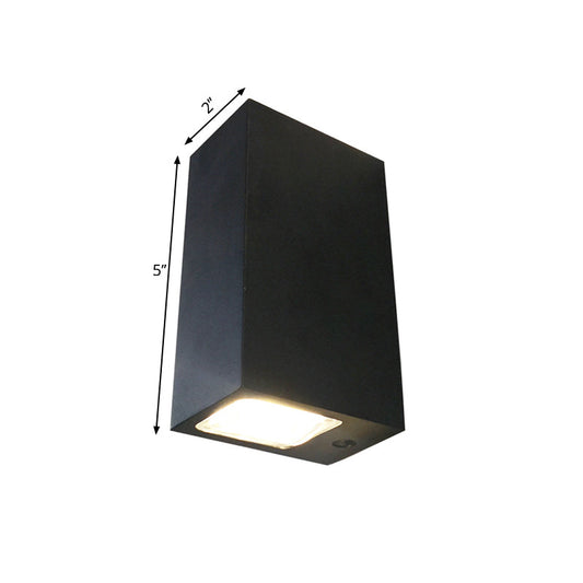 Rynx | Minimalistic LED 2-sided Wall Lamp Black Rectangular Wall Lighting with Metal Shade, Blue/Purple/Yellow Light