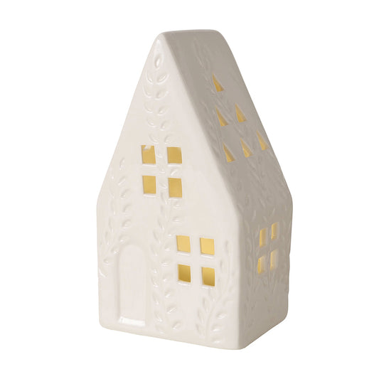 Rynx | LED porcelain house pointed roof branches white