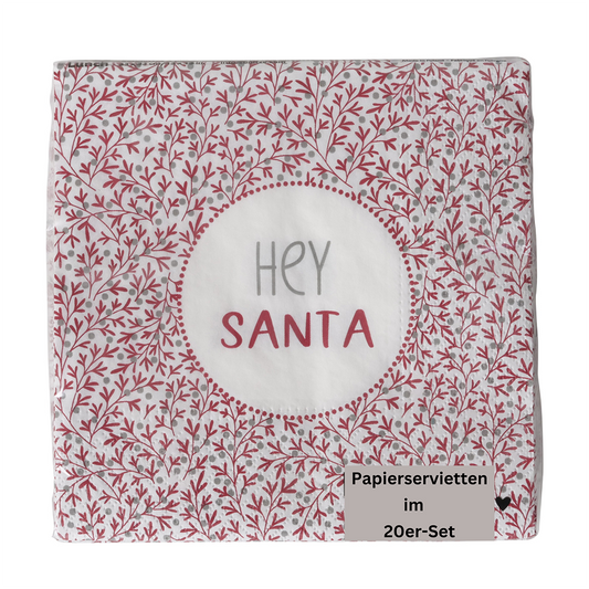 Rynx | Paper Napkins Hey Santa red