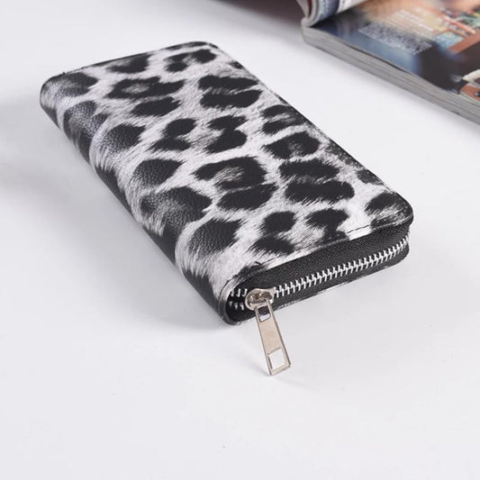 RYNX | Classic Wallet With Leopard Print For Women white