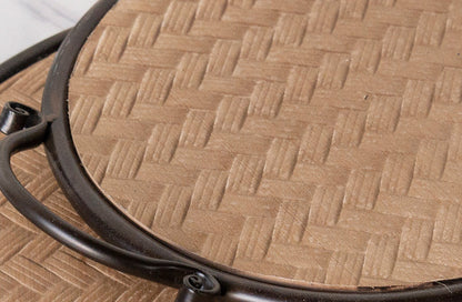 Rynx | Round wooden and metal trays, set of 2