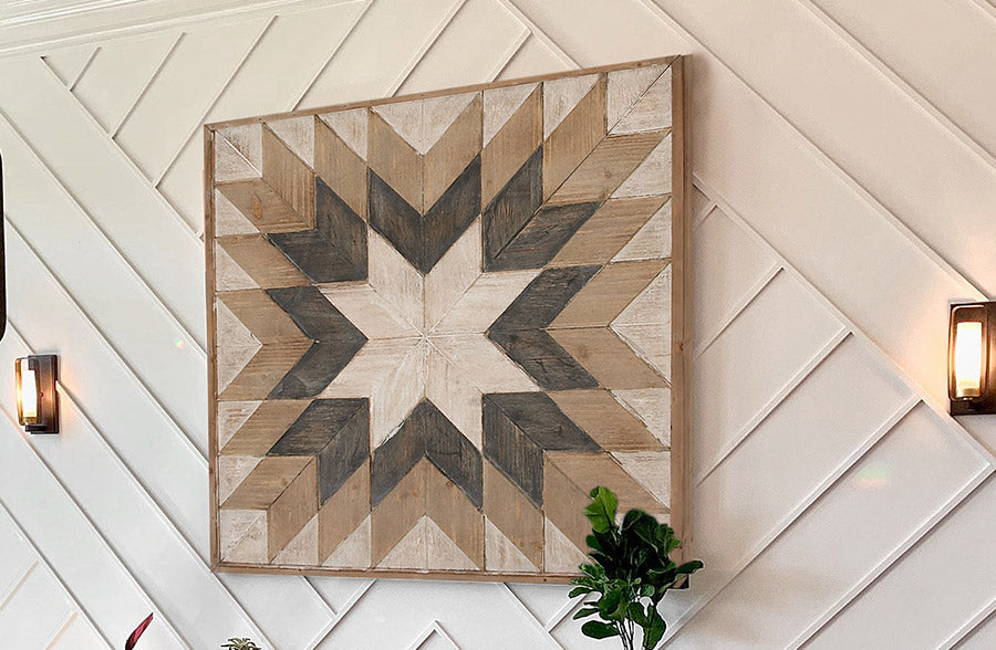 Rynx | Recycled wood geometric wall art