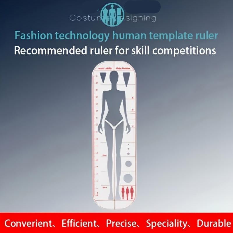 Rynx | Fashion Sketching Acrylic Ruler and Design Template for Tailoring Excellence
