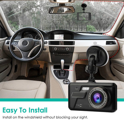 Rynx | 1080P 4-inch touchscreen dual dash cam
