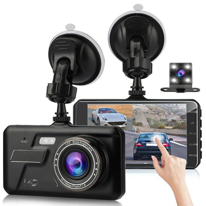 Rynx | 1080P 4-inch touchscreen dual dash cam