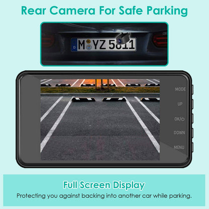 Rynx | 1080P 4-inch touchscreen dual dash cam