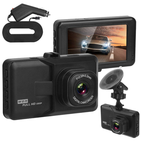 Rynx | 1080P Car DVR 3" Camera Dash Cam with 100° Angle Loop Recording Motion Detection