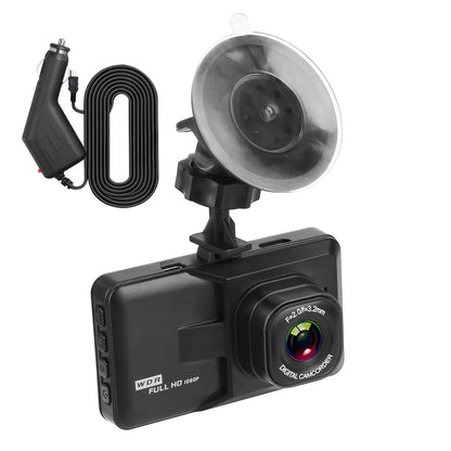 Rynx | 1080P Car DVR 3" Camera Dash Cam with 100° Angle Loop Recording Motion Detection