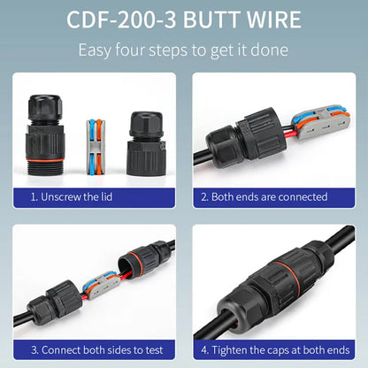 Rynx | Weatherproof electric cable connector for outdoor use