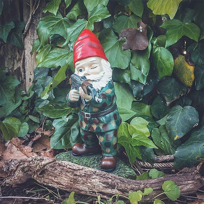 Rynx | Military Garden Gnome with Camouflage Uniform