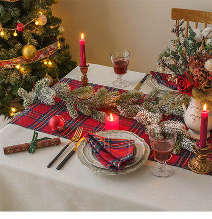 Rynx | Christmas Party Traditional Scottish Check Pattern Tablecloth