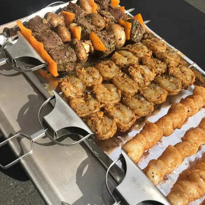Rynx | 3-Way Grill Skewers, Stainless Steel Skewers For Bbq