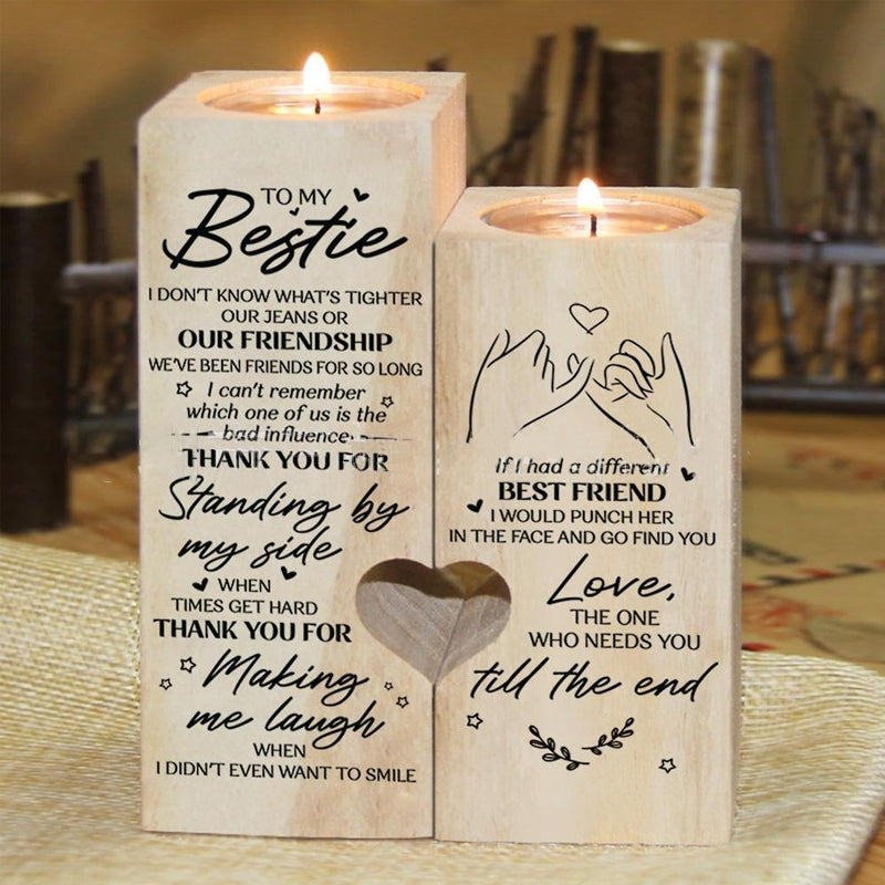 Rynx | LäChle Much More - Wooden Candle Holder With Candle Gift For Your Loved Ones