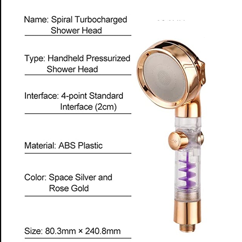 Rynx | 3 Mode Adjustable Turbo Showerhead