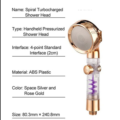 Rynx | 3 Mode Adjustable Turbo Showerhead