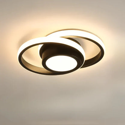 Rynx | Modern LED ceiling lamp with double ring design - Twilight Rings